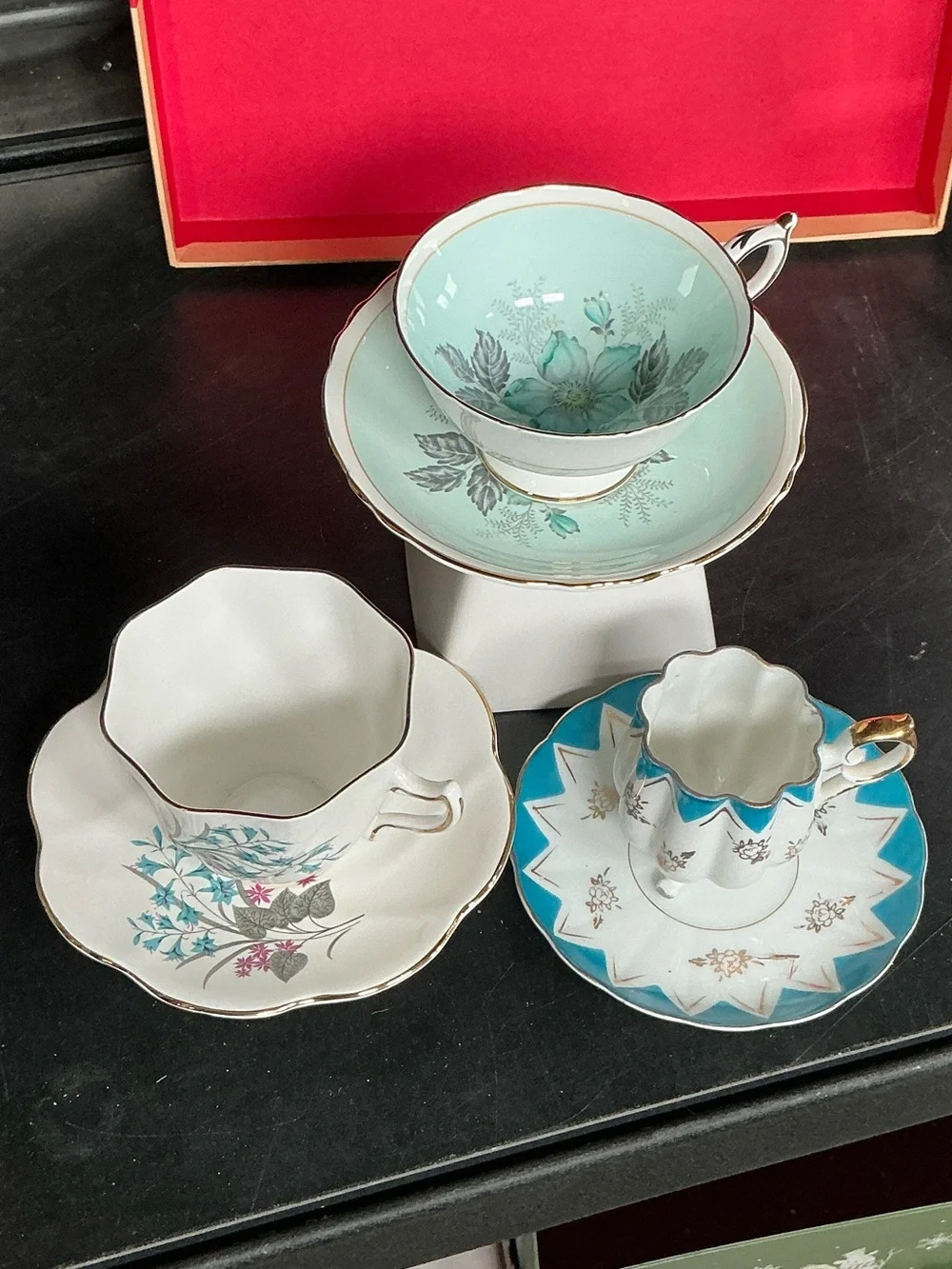 Vintage Floral Porcelain Teacup and Saucer Sets